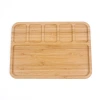 Wholesale of household square four-grid and six-grid bamboo plates, restaurant cheese, pastry, fruit grid plates, and multi-functional partition trays Item Picture